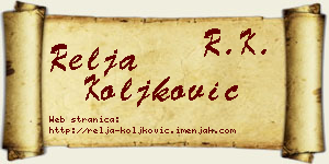 Relja Koljković vizit kartica